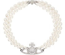White Pearl Crystal Necklace
