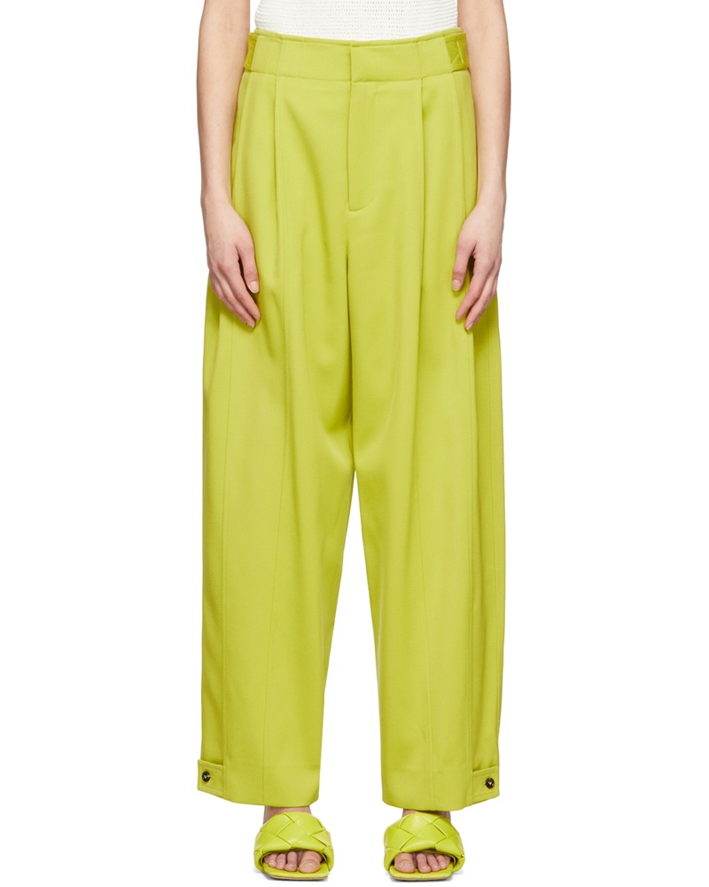 Bottega Veneta Damen Green Wool Trousers