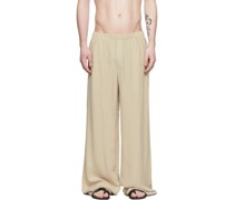 Beige Boxer Trousers