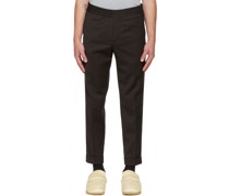 Brown Terry Cropped Trousers