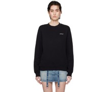 Black Embroidered Sweatshirt