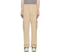 Beige Drawstring Cargo Pants