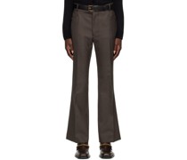 SSENSE Exclusive Brown Flared Trousers