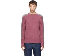 Pink Wool Bicolor Crewneck