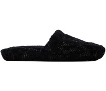 Black Barocco Slippers