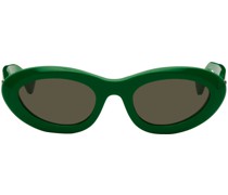 Green Oval Sunglasses