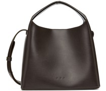 Brown Mini Leather Shoulder Bag