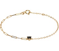 Gold Solitaire Cœur Bracelet