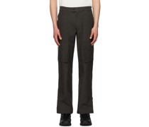 Gray Gusset Cargo Pants