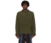 Green Frayed Sweater