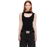Black Triple Collar Tank Top