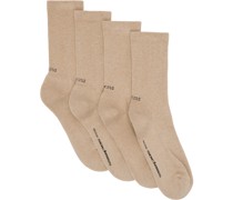 Two-Pack Beige Socks