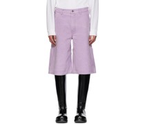 Purple Pigment-Dyed Shorts