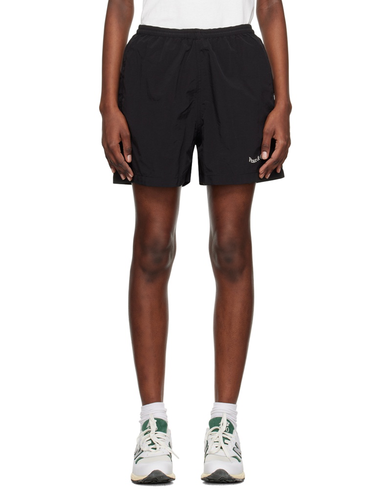 Museum of Peace & Quiet Damen Black Drawstring Shorts