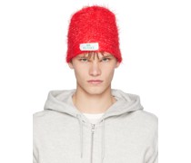 Red Brushed Beanie
