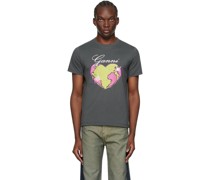 Gray Relaxed Heart T-Shirt