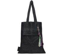 Black Flap Pocket Tote