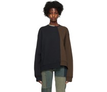 Black & Brown Asymmetrical Sweatshirt
