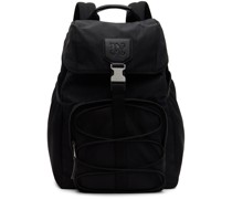 Black Buckle Monogram Backpack