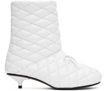 White Quilted Boots
