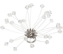 Silver Crystal Ball Ring