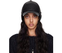Black Quilted Baseball Cap