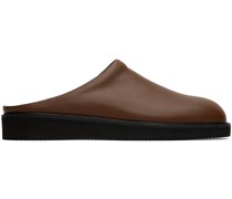 SSENSE Exclusive Brown Square Toe Loafers