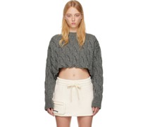 Gray Cropped Sweater
