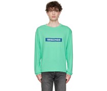 Green Cotton Long Sleeve T-Shirt