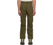 Khaki Pleated Cargo Pants