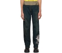 SSENSE Exclusive Indigo Graphic Jeans