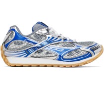 Silver & Blue Orbit Sneakers