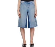 Blue Gusset Denim Shorts