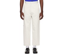 Beige Significant Patch Trousers