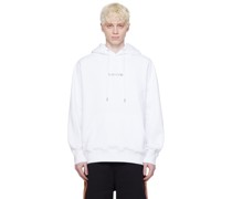White Loose-Fitting Hoodie