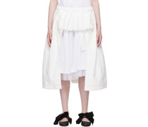 White Cutout Miniskirt