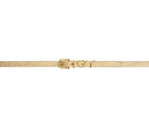 Gold Skinny Y Heart Belt