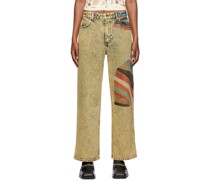 Yellow Wide Leg Jeans