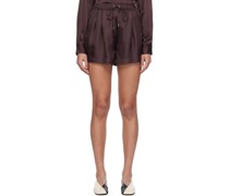 Brown Slouch Shorts
