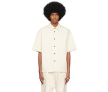 Off-White Spread Collar Shirt