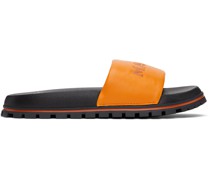 Orange 'The Leather Slide' Sandals