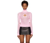 Pink Pierced Boyfriend's Turtleneck
