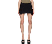 Black Four Pocket Miniskirt