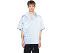 Blue Gradient Floral Shirt