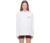White Le Chouchou 'Le T-Shirt Pavane Manches Longues' Long Sleeve T-Shirt