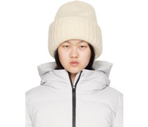 SSENSE Exclusive Off-White Ribbed Beanie