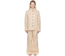 Beige Linen Pyjama Set