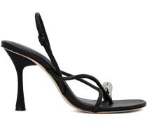 Black Pebble Ring 90 Heeled Sandals