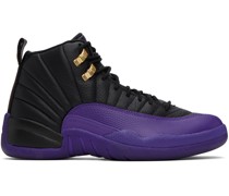 Black & Purple Air Jordan 12 Sneakers