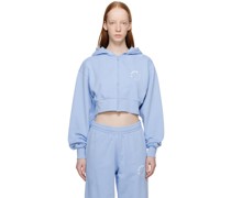 Blue Cropped Hoodie